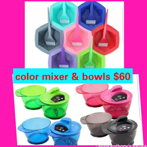 Color bowls and Color mixer